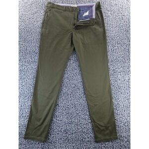 Perk Feel Good Chinos Pants Mens Size 36x34 Olive Green Slim Fit Stretch